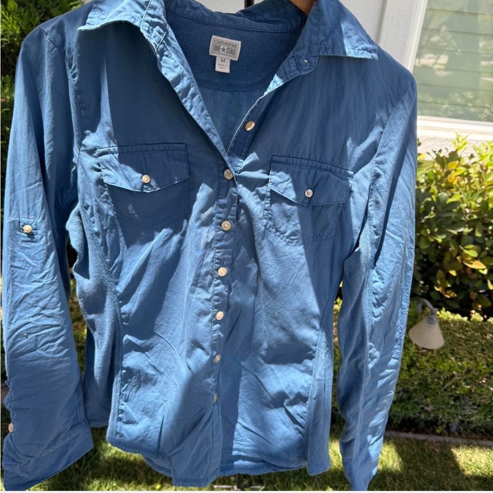 Converse Women's Teal Button-Up